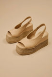 Agnes’s Beige Sandals Genuine Leather