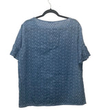 Heart Eyelet Top Blue Jeans
