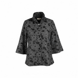 DAMEE FLORAL DENIM JACQUARD LACE JKT - 2466-BLK