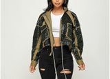 Sequin Olive Jacket
