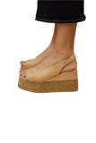 Agnes’s Beige Sandals Genuine Leather