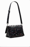 Midsize die-cut flower crossbody bag