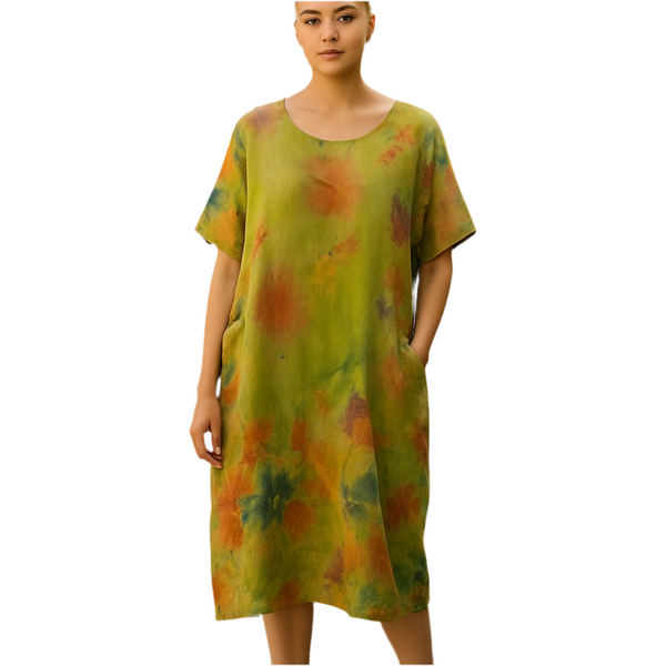 Watercolor Linen Dress
