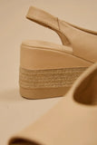 Agnes’s Beige Sandals Genuine Leather