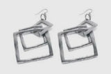 Square Silver Earrings