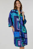 Color Block 3/4 Sleeve Dress
