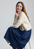 RILEY Textured hemp & cotton jacquard blouse