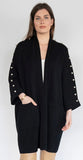 Poncho Cardigan in Fawn with Beads