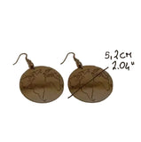 Gold map earrings