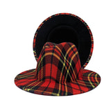 Red Plaid Fedora Hat