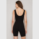 Sleeveless Scoop Neck Rib Romper