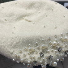 Load image into Gallery viewer, Beret Pearl Stones embellished