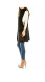 Turtle neck sleeveless sweater vest One Size Mocha