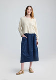 RILEY Textured hemp & cotton jacquard blouse