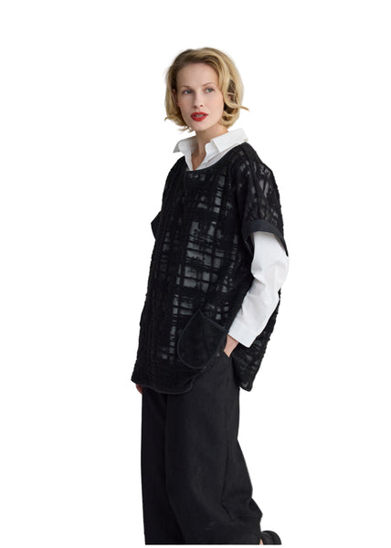 Exposure Cap Sleeve Textured Tunic