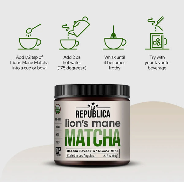 USDA Organic Lion Mane Matcha Mushroom Coffee