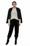 Plus Size Sequined Joggers Pants
