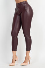 Load image into Gallery viewer, Faux Leather Pants Burgundi