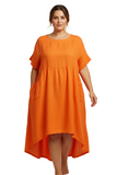 Back Buttons Down Linen Dress