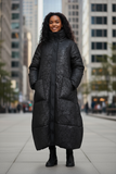 LUUKAA Black Fiora Coat & hand muff