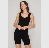 Sleeveless Scoop Neck Rib Romper