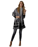Aztec Cardigan With Fringe Fall