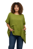 Kiwi Linen Blouse w/ Button size 3