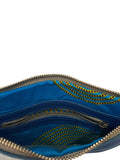 Blue Genuine Leather Crossbody