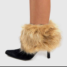 Load image into Gallery viewer, Faux Fur Leg Warmer  Brown, Multi Tone