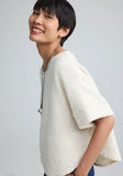 SLOANA Textured hemp & cotton blouse