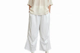 92120-62 Pleated Gaucho Pants Transparente