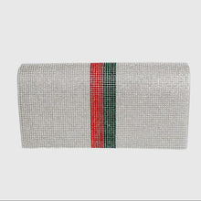 Load image into Gallery viewer, Silver Clutch with Stripe