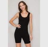 Sleeveless Scoop Neck Rib Romper