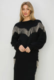 Western Tassel Sweater