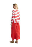 ASTRAEA Striped cotton jersey blouse