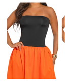 Colorblock Tube Maxi Dress