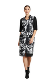My Soul Oldies Front Zipper Dress Jacket Black/White 2121