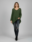 Loose knit Sweater with wide neckline