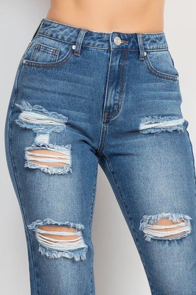 Distressed Denim Jeans