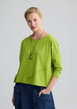 CERYS Asymmetric jersey blouse