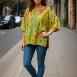 Tie Dye Linen Blouse
