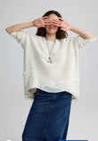 DAKOTA Textured hemp & cotton blouse