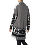 Aztec Cardigan With Fringe Fall