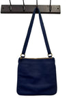 Blue Genuine Leather Crossbody