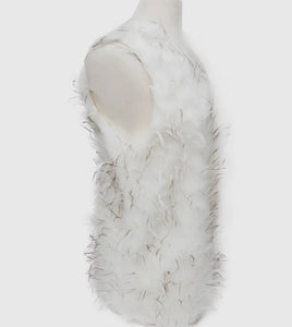 Off White faux fur vest