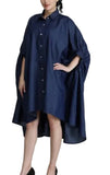 Button Down hi low denim Dress / Shirt