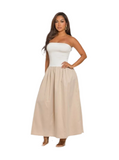 Colorblock Tube Maxi Dress