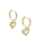 ARI HEART HUGGIE EARRINGS