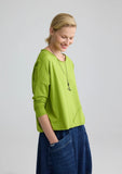 CERYS Asymmetric jersey blouse