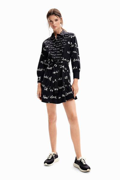 Short message tunic dress